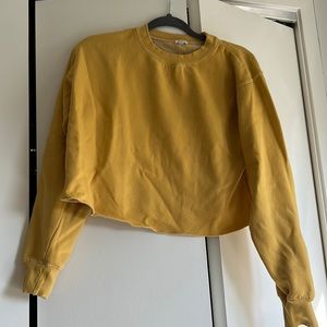 Mustard cropped sweatshirt
